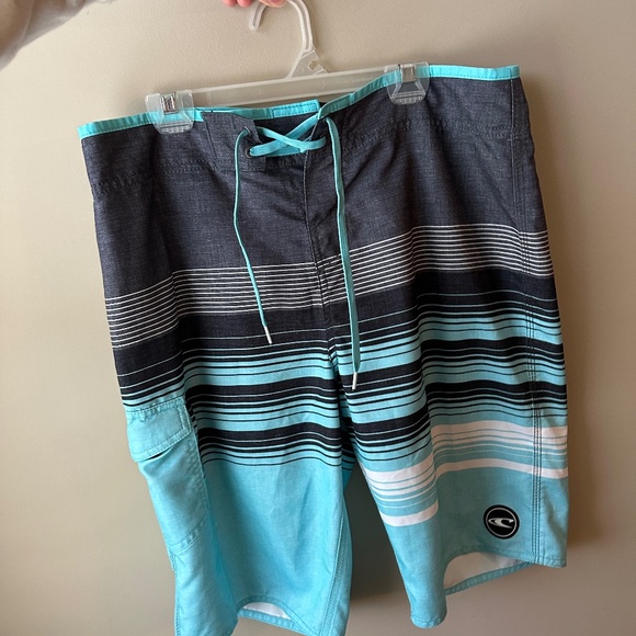 O'Neill Men's Grey Blue Swim Trunks Size 30 - Picture 4 of 9